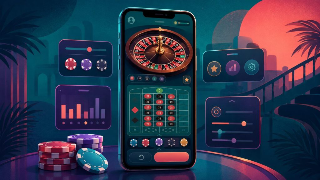 Modo vertical en casino móvil y cómo adapta botones, mesa y paneles